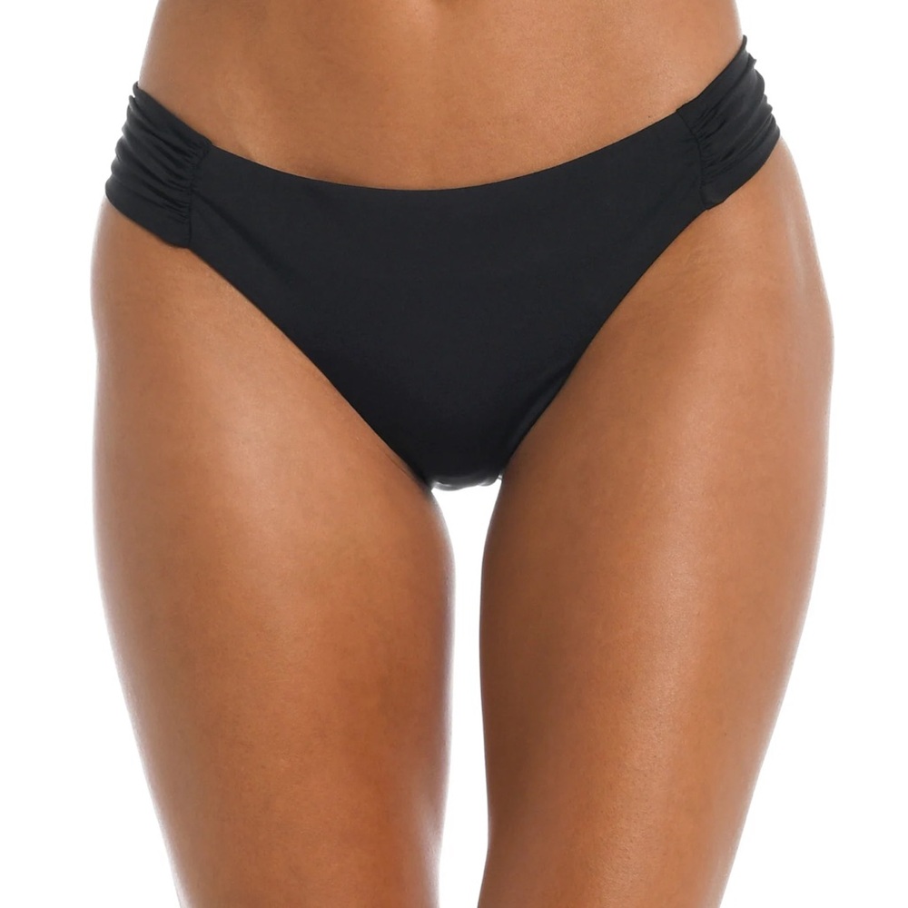 Sunshine 79 Sunshine Solids Side Shirred Hipster Bottom - Black 6(Medium) NWT